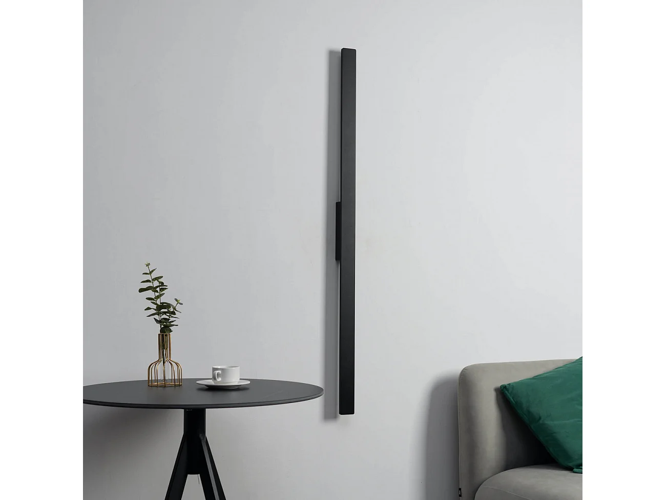 Applique ultra design minimaliste noire LED extérieur - Sambai