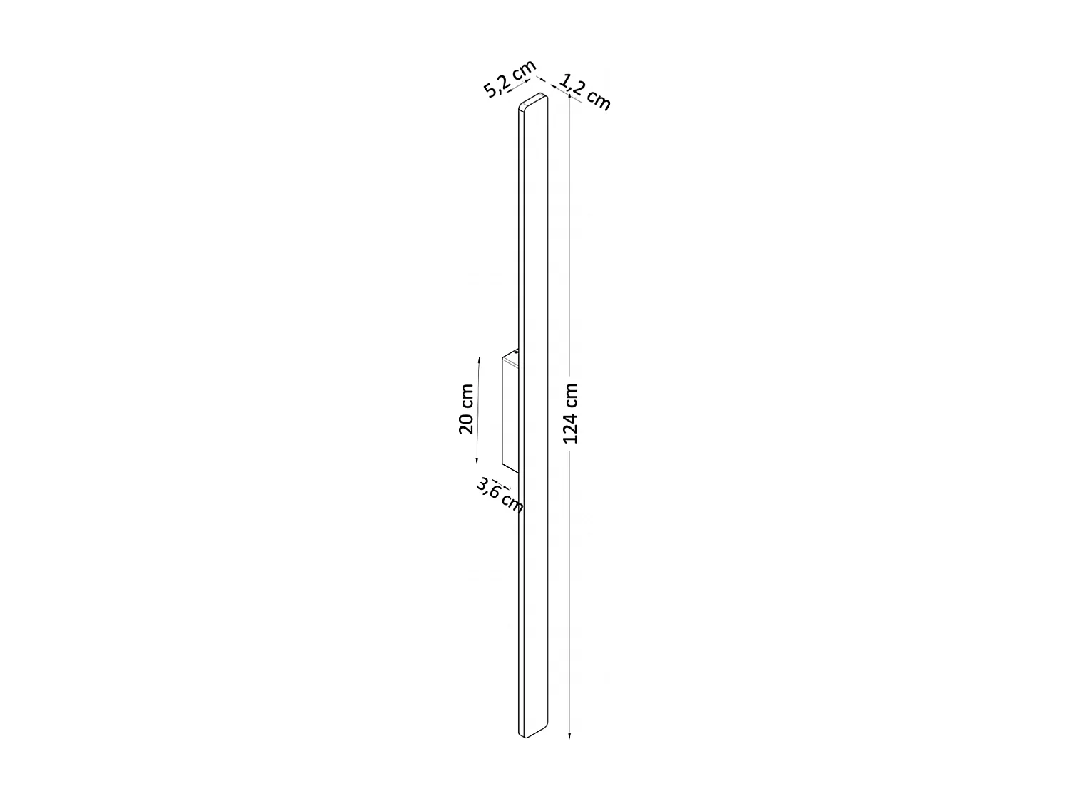 Applique ultra design minimaliste noire LED extérieur - Sambai