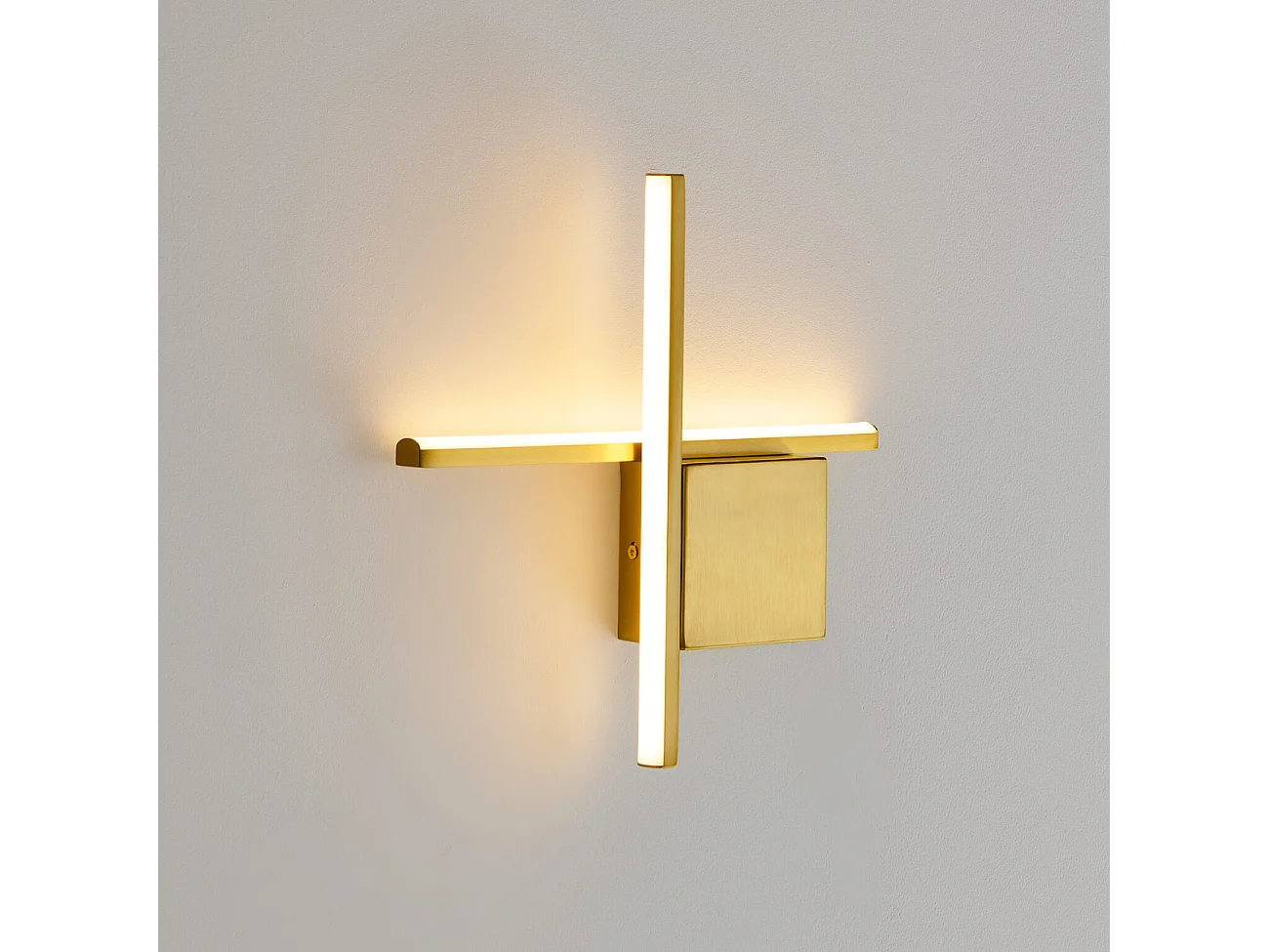 Applique laiton bras entrecroisé LED 30 cm - Fabio