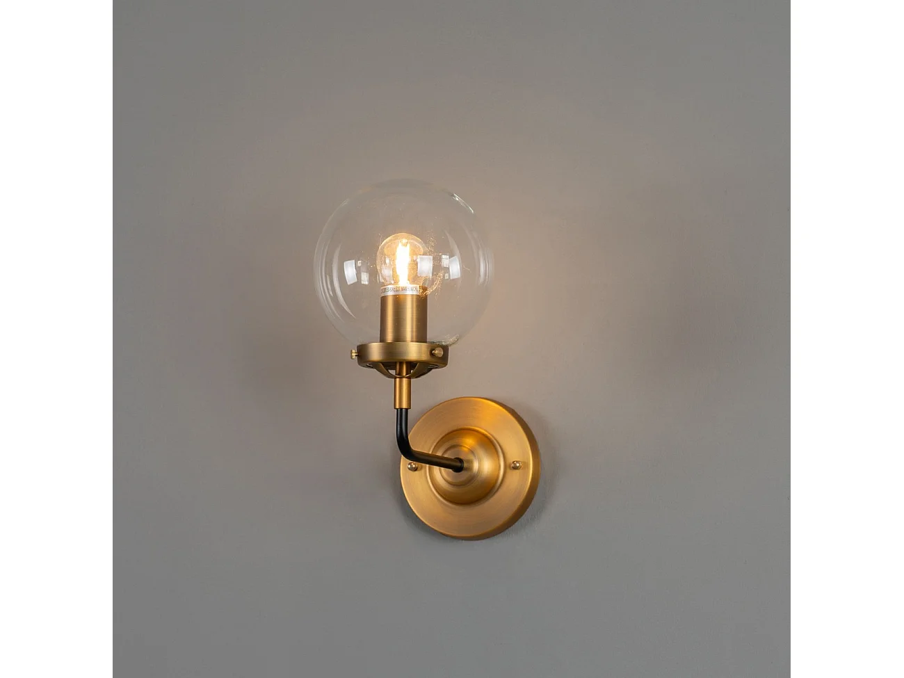 Applique Murale avec boule en Verre Transparent - Zenith