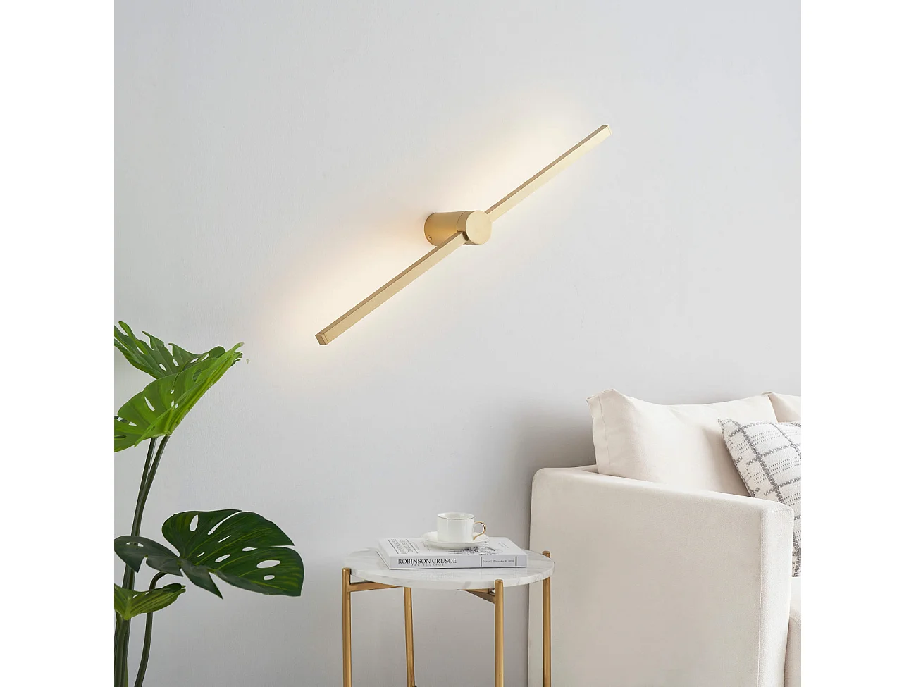 Longue applique LED éclairage indirect 80 cm - Eydon