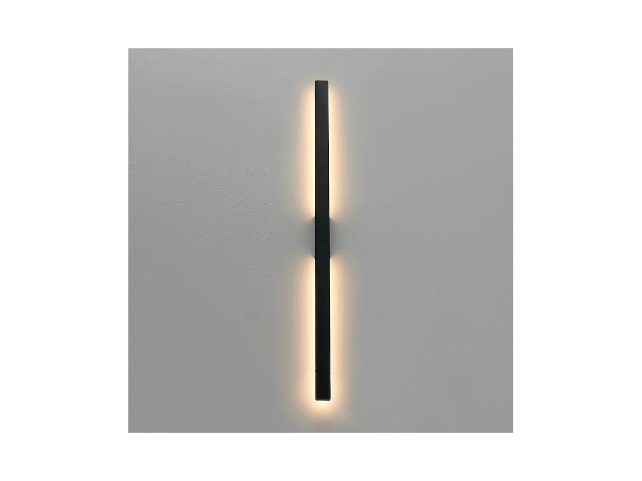 Longue applique murale noire extérieur 144 cm - Sambai
