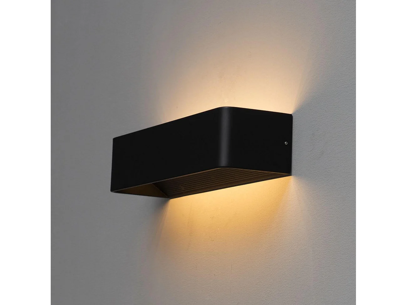 Applique murale LED noire 12W - 37 cm - Quadra