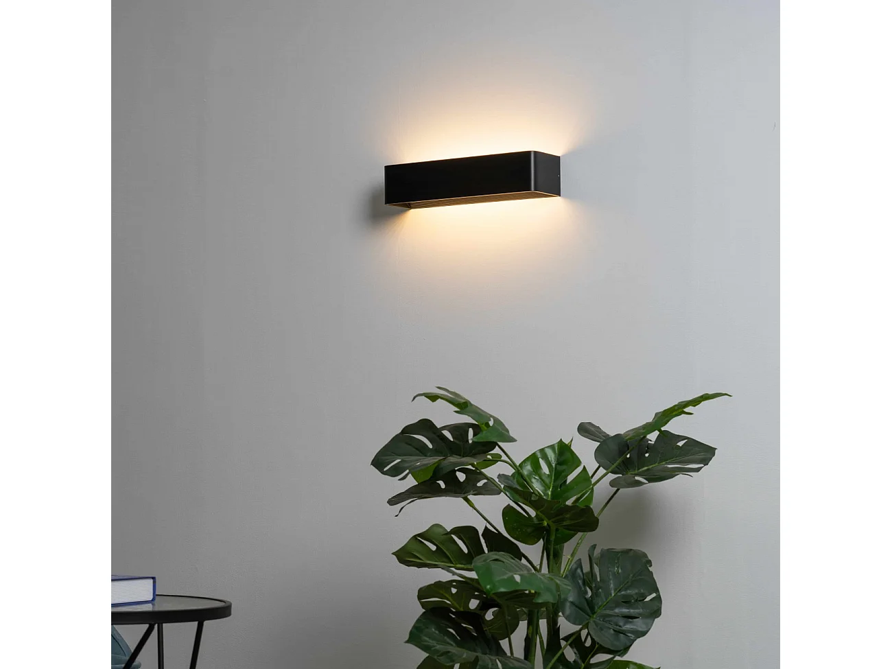 Applique murale LED noire 12W - 37 cm - Quadra