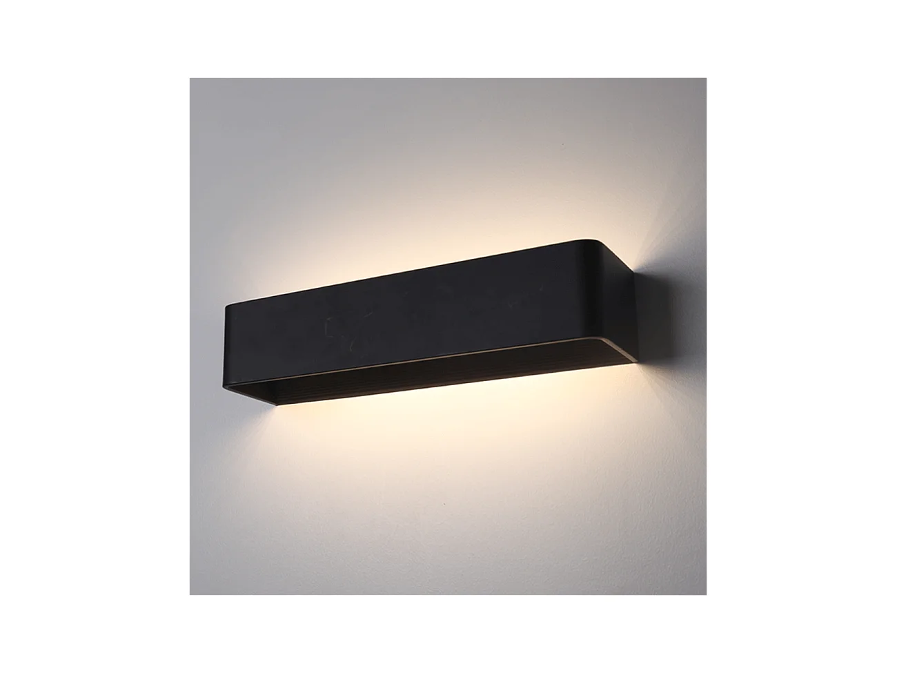 Applique murale LED noire 12W - 37 cm - Quadra