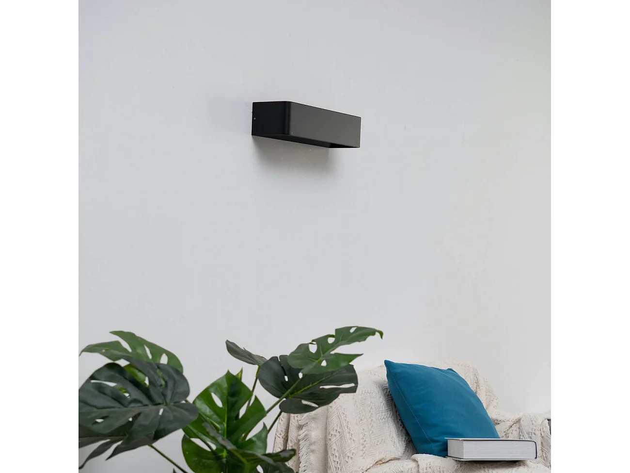 Applique murale LED noire 12W - 37 cm - Quadra