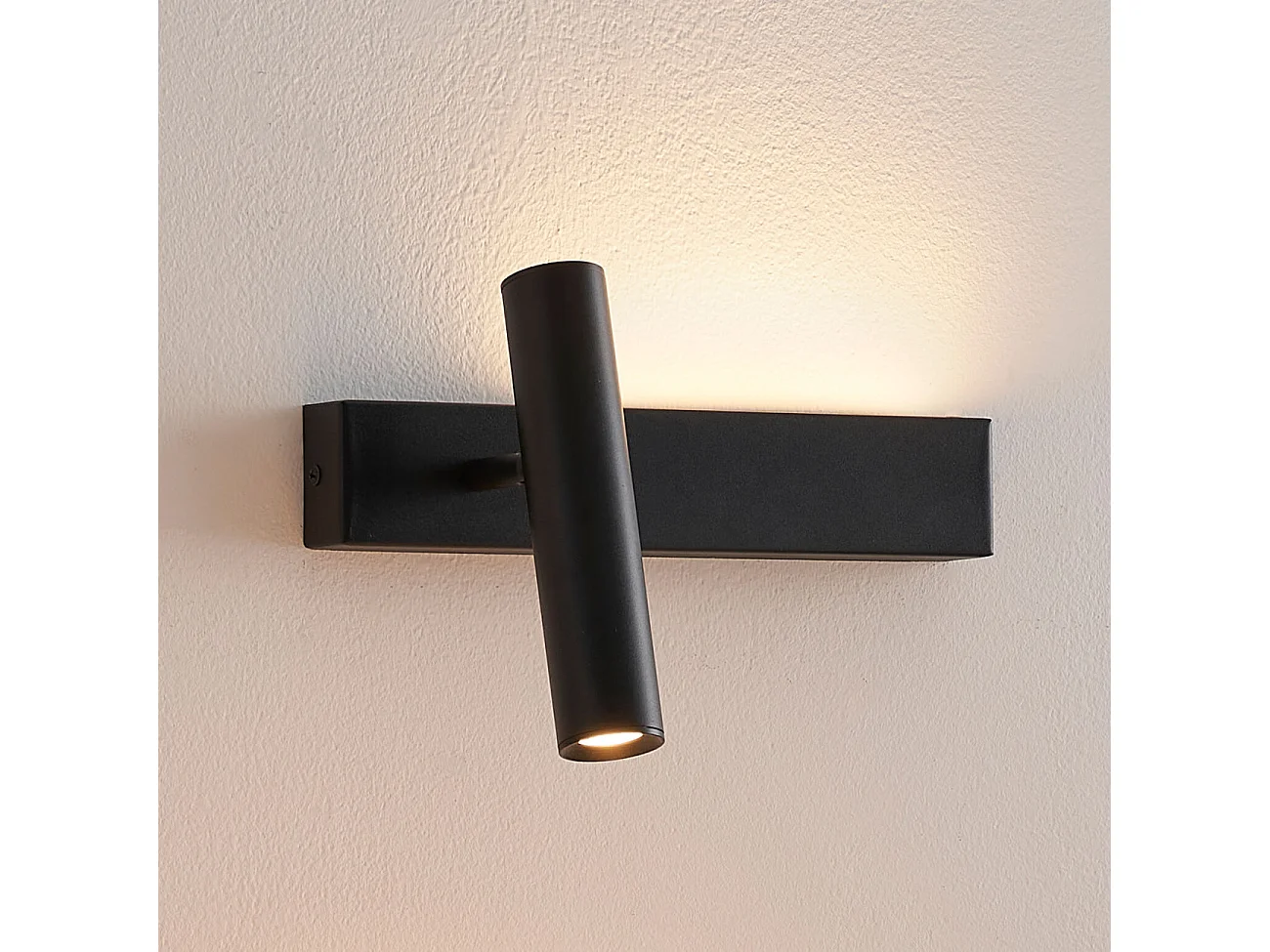 Applique noire tête de lit liseuse gauche - Lodvi