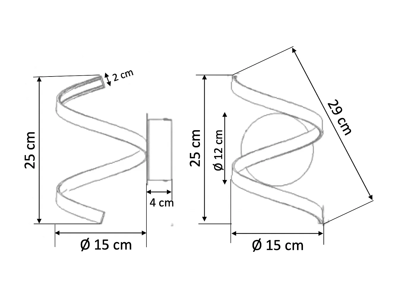 Applique LED spirale - Film