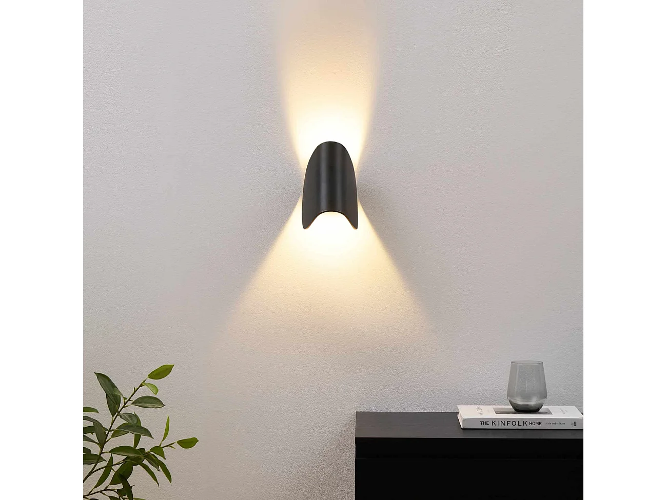 Applique noire aluminium orientable IP54 - Notte