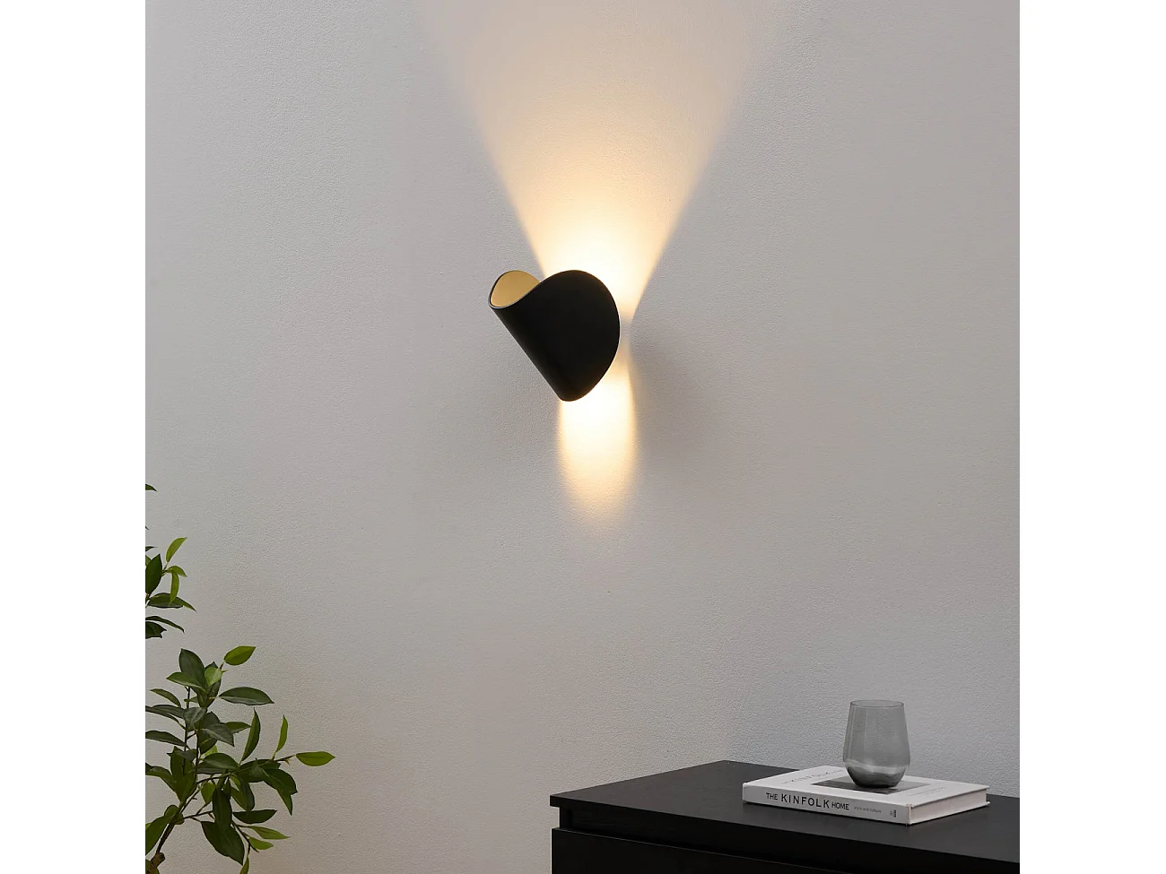 Applique noire aluminium orientable IP54 - Notte