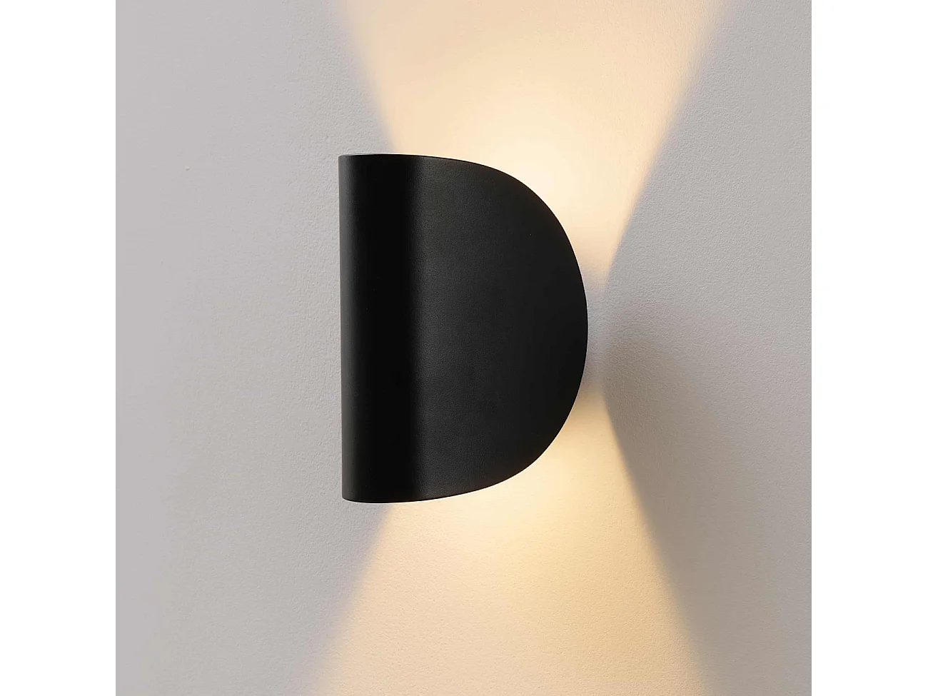 Applique noire aluminium orientable IP54 - Notte