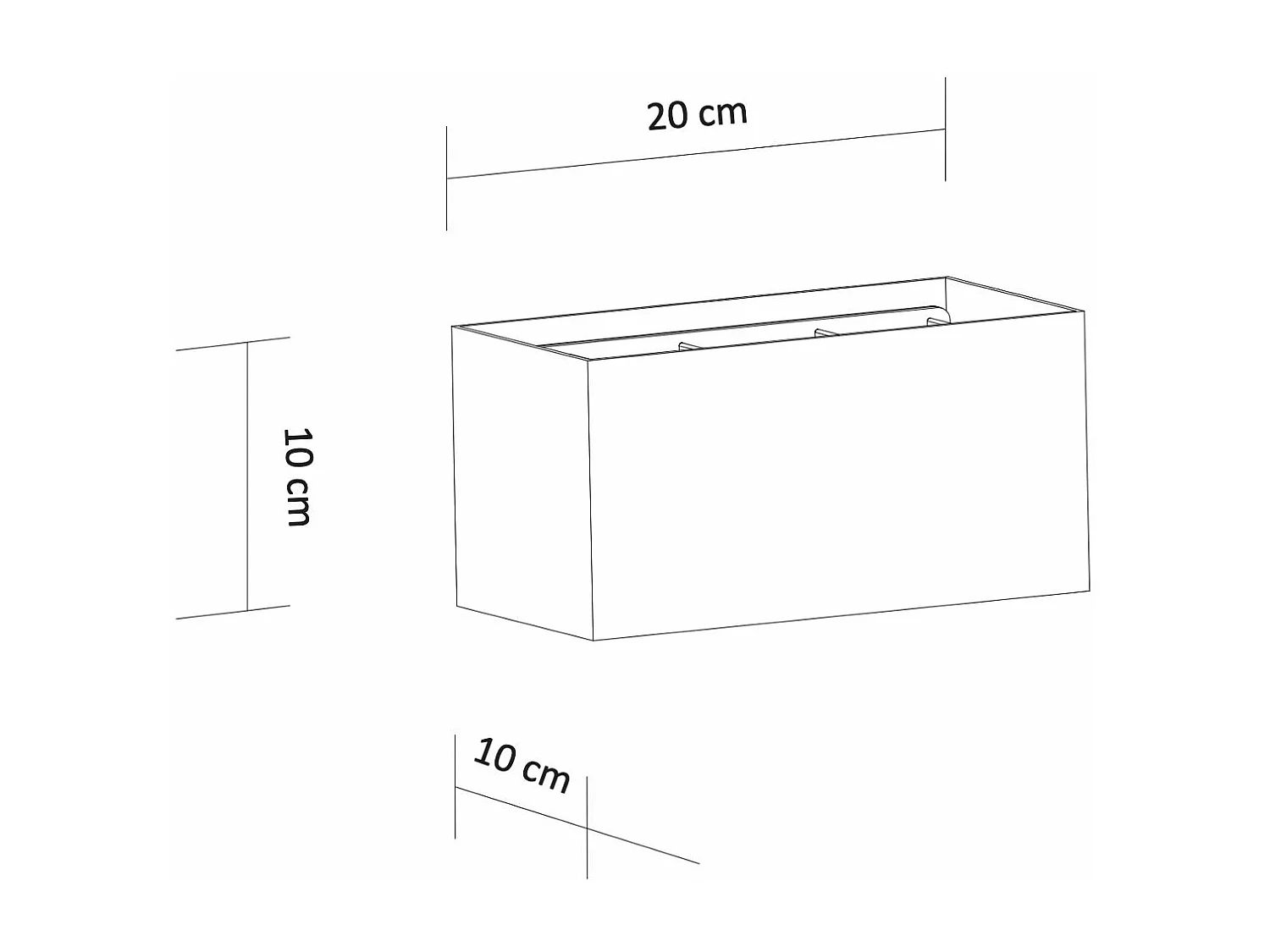 Applique blanche LED design double - IP54 dimmable - Cubic