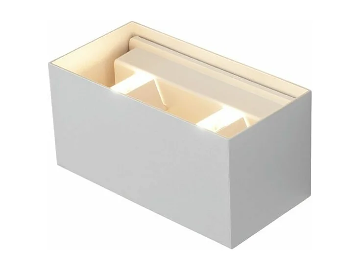 Applique blanche LED design double - IP54 dimmable - Cubic