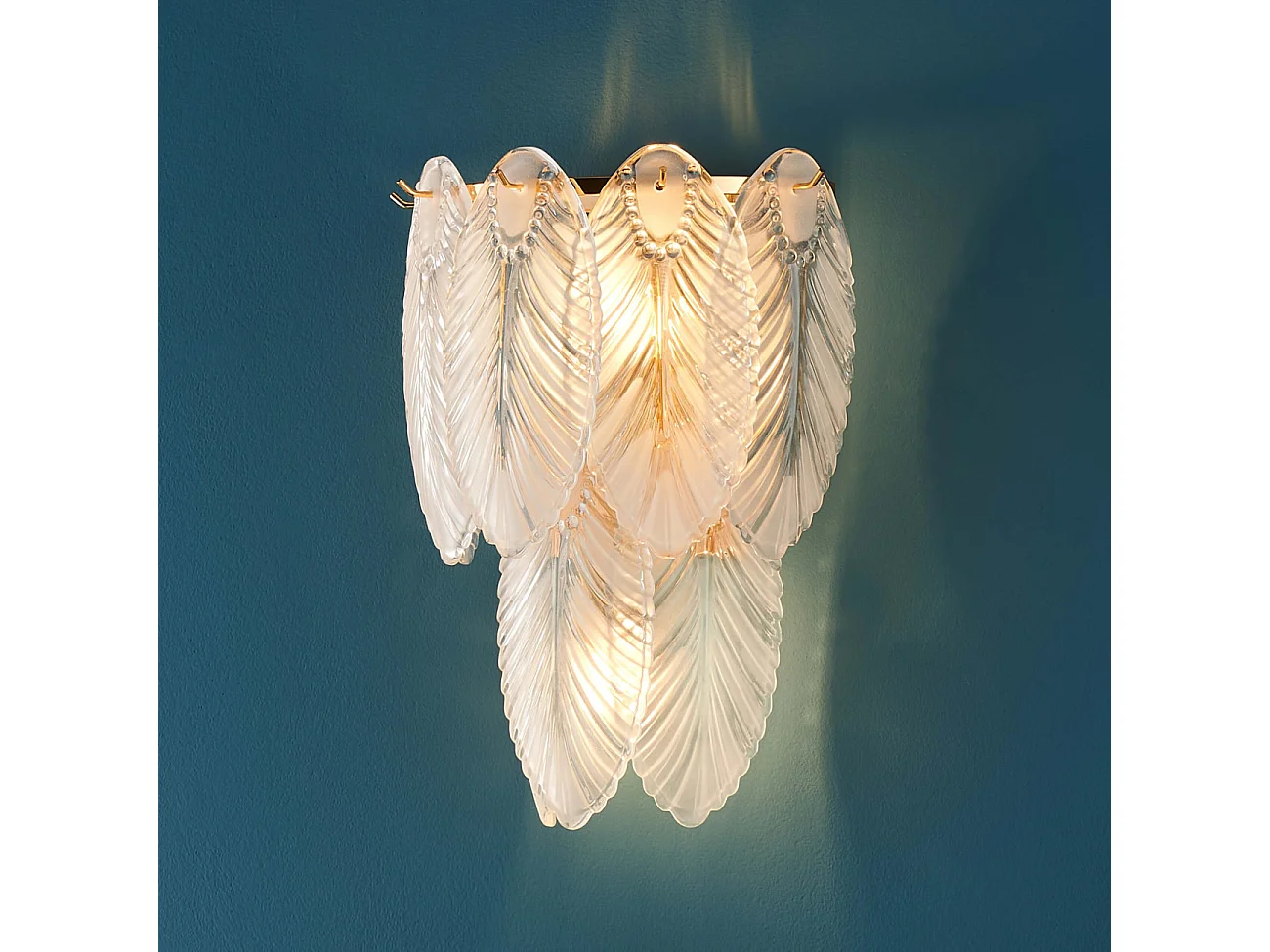 Applique pampilles opalines en verre - Julia