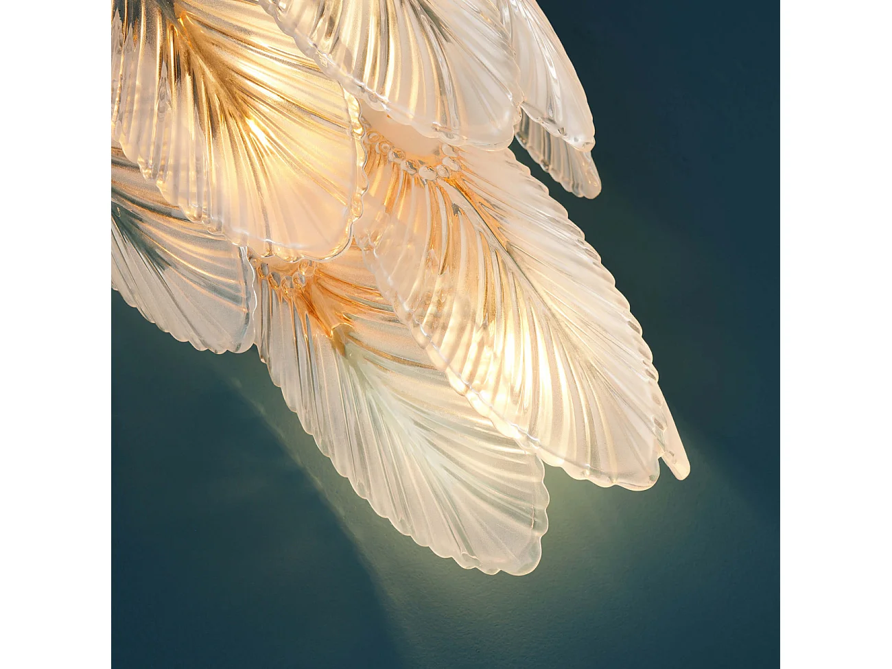 Applique pampilles opalines en verre - Julia