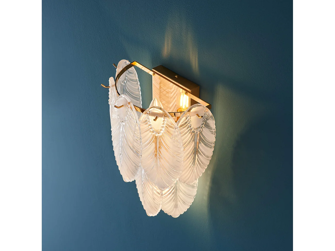 Applique pampilles opalines en verre - Julia