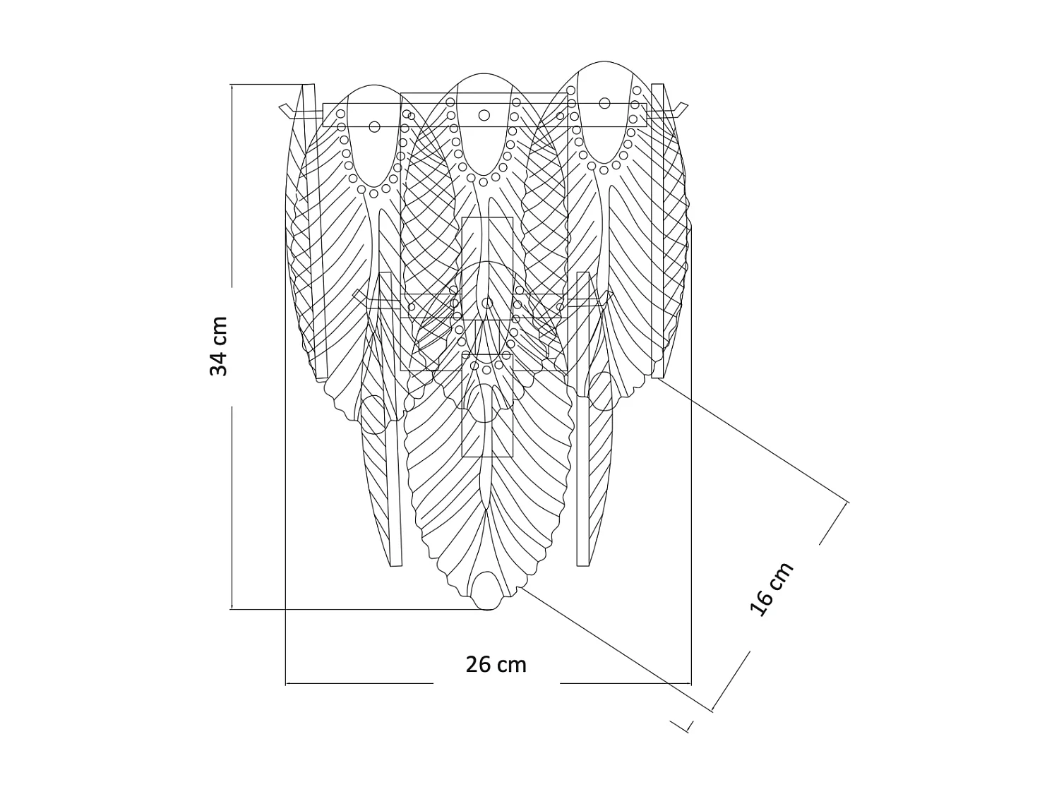 Applique pampilles opalines en verre - Julia