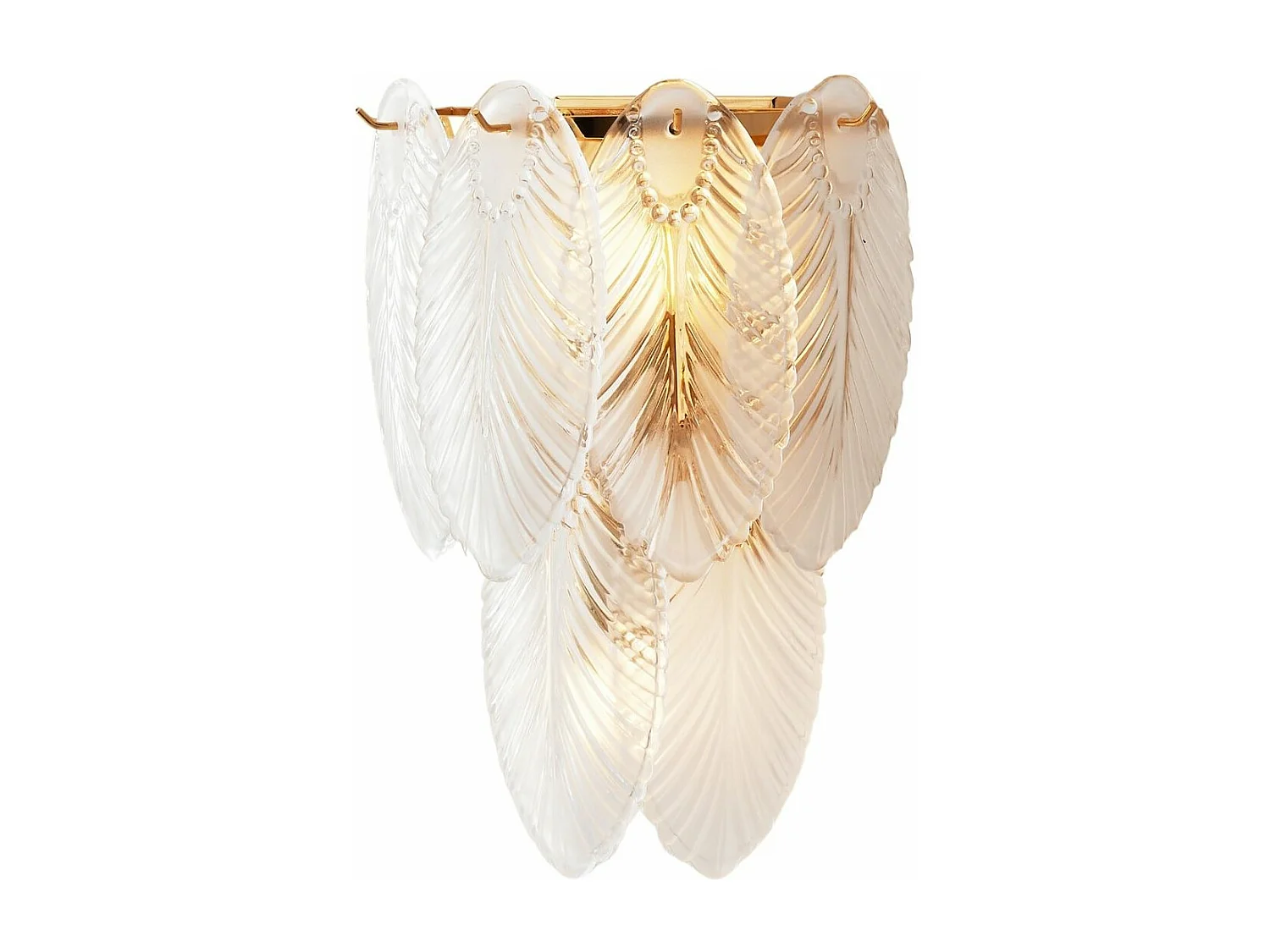 Applique pampilles opalines en verre - Julia