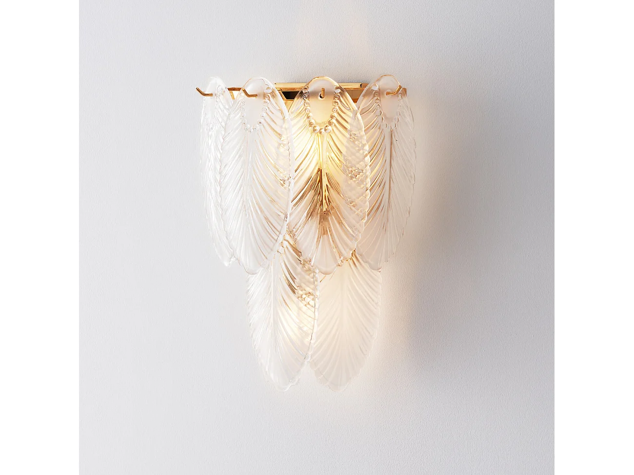 Applique pampilles opalines en verre - Julia