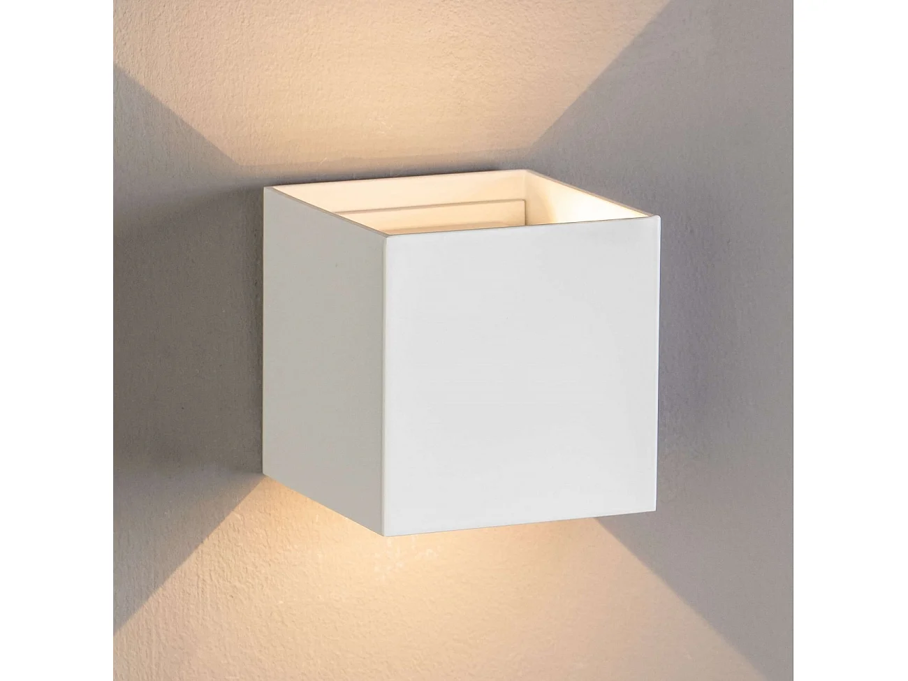Applique LED design extérieur - blanc - angle ajustable - Cubic