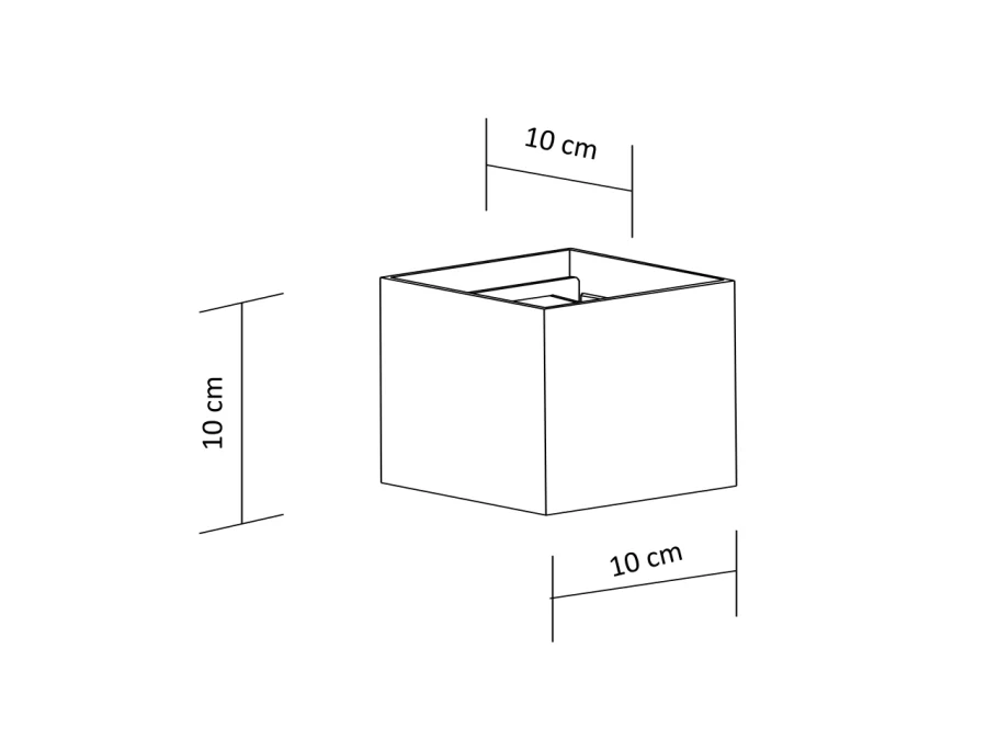 Applique LED design extérieur - blanc - angle ajustable - Cubic
