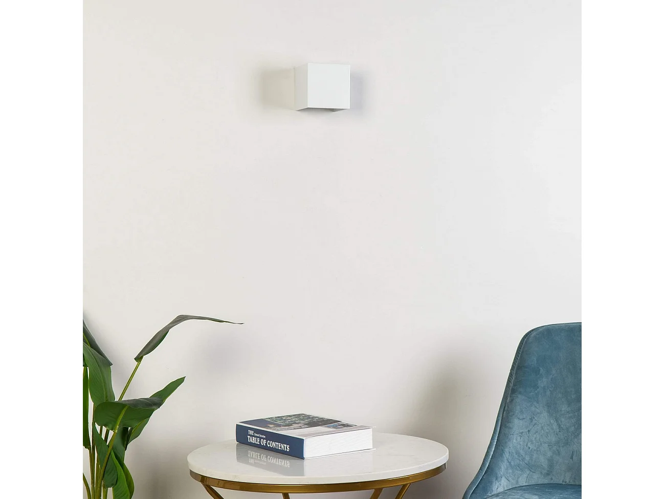 Applique LED design extérieur - blanc - angle ajustable - Cubic