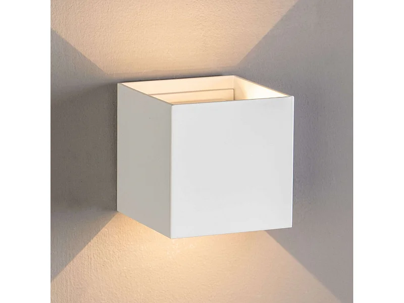Applique LED design extérieur - blanc - angle ajustable - Cubic