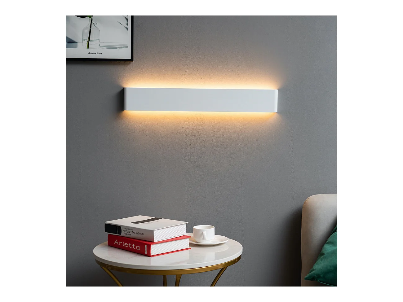 Applique murale longue et puissante à LED blanche - Oletta