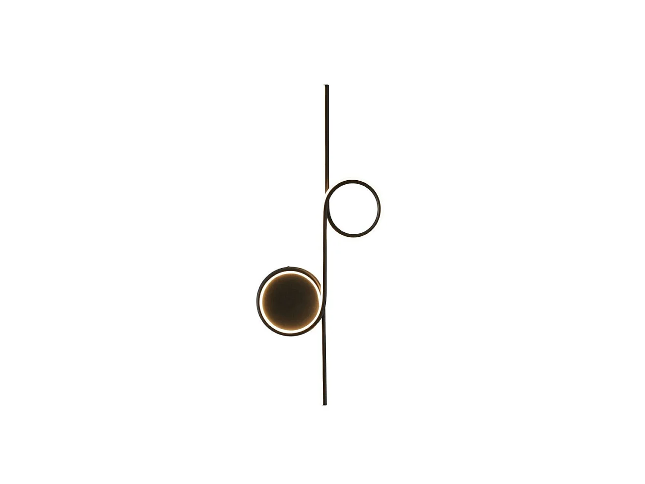 Applique double cercle LED noir minimaliste  - Celi