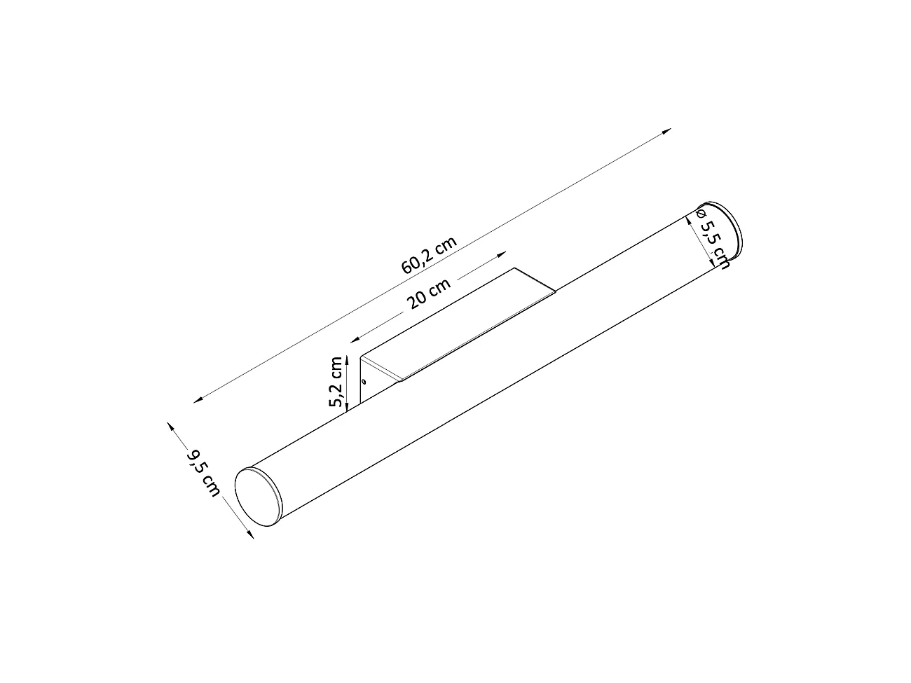 Longue applique LED design en aluminium IP54 - Masuda