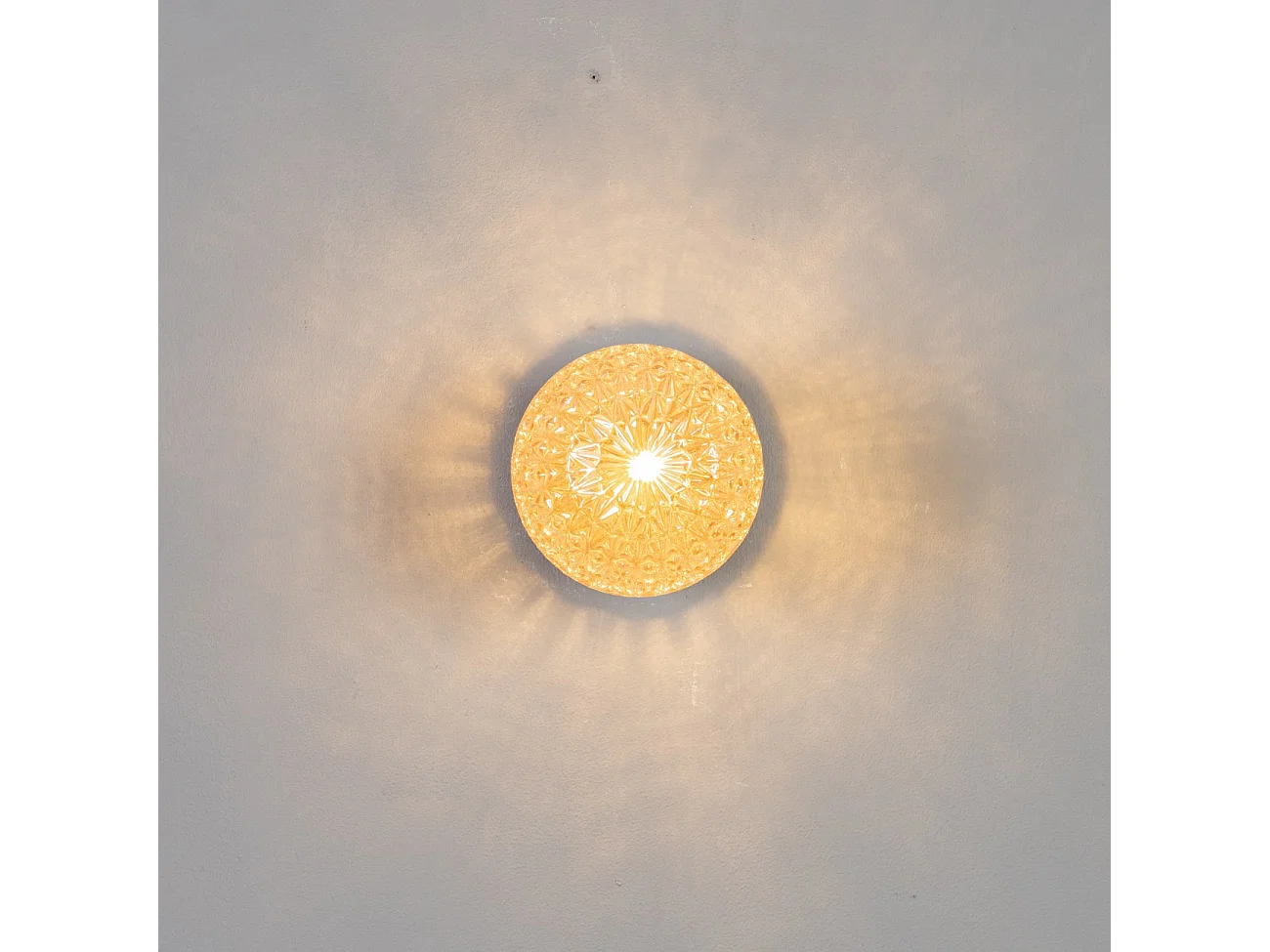 Applique murale en verre et métal dorée - Orian