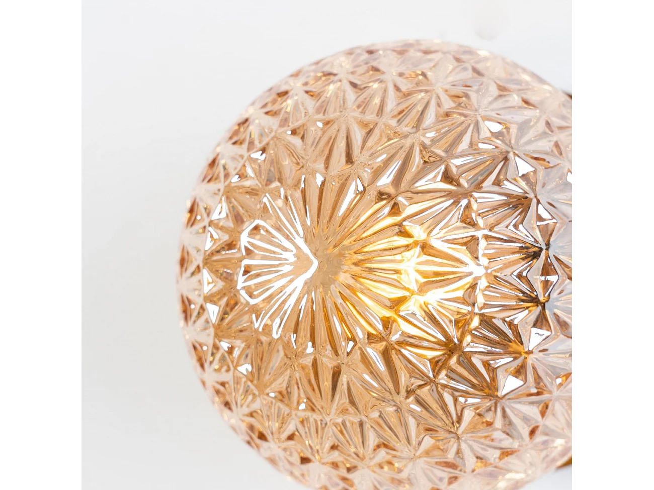 Applique murale en verre et métal dorée - Orian