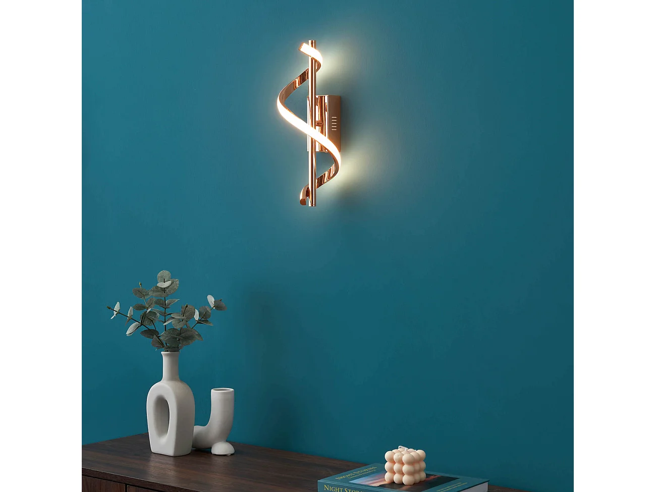 Applique LED torsade dorée scintillante - Simaria