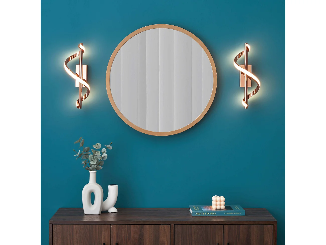 Applique LED torsade dorée scintillante - Simaria