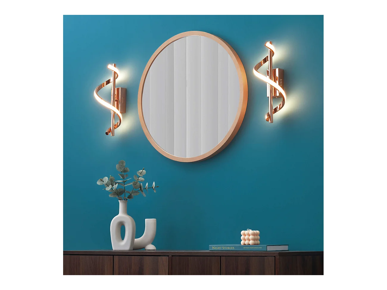 Applique LED torsade dorée scintillante - Simaria