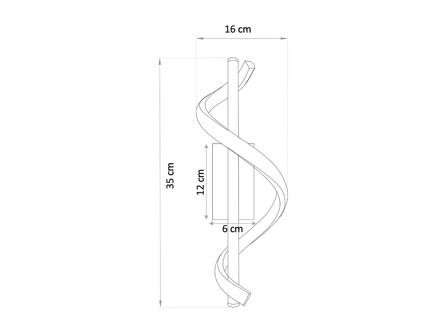 Applique LED torsade dorée scintillante - Simaria