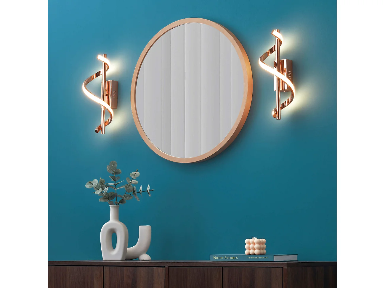 Applique LED torsade dorée scintillante - Simaria