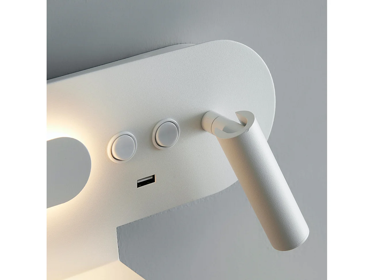 Applique tablette liseuse orientable blanche - Calleo