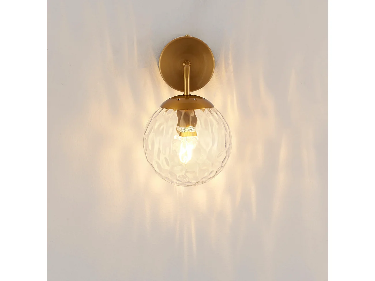 Applique murale boule de verre texturé - Winoa