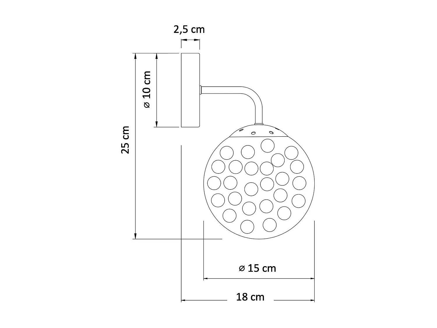 Applique murale boule de verre texturé - Winoa