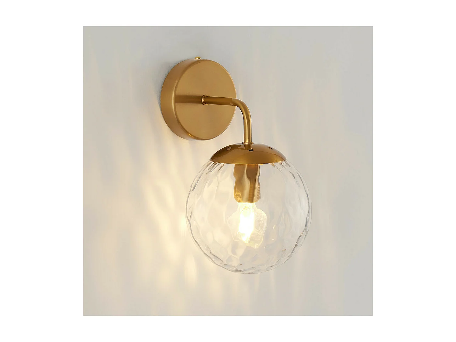 Applique murale boule de verre texturé - Winoa