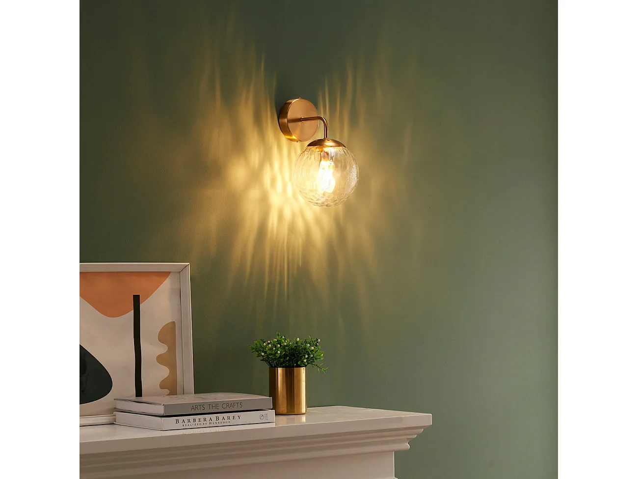 Applique murale boule de verre texturé - Winoa