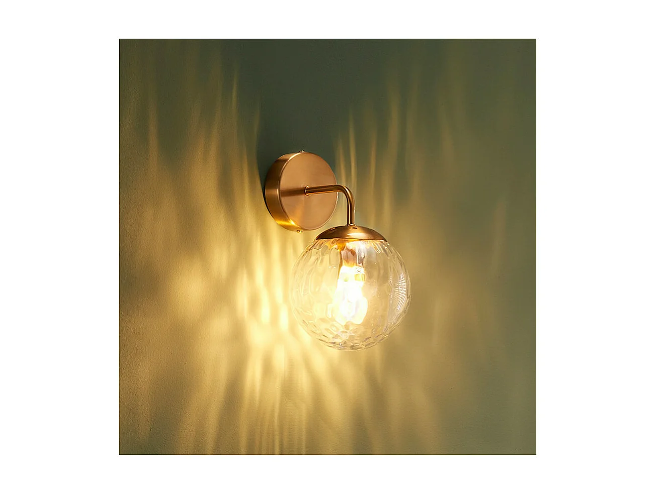 Applique murale boule de verre texturé - Winoa