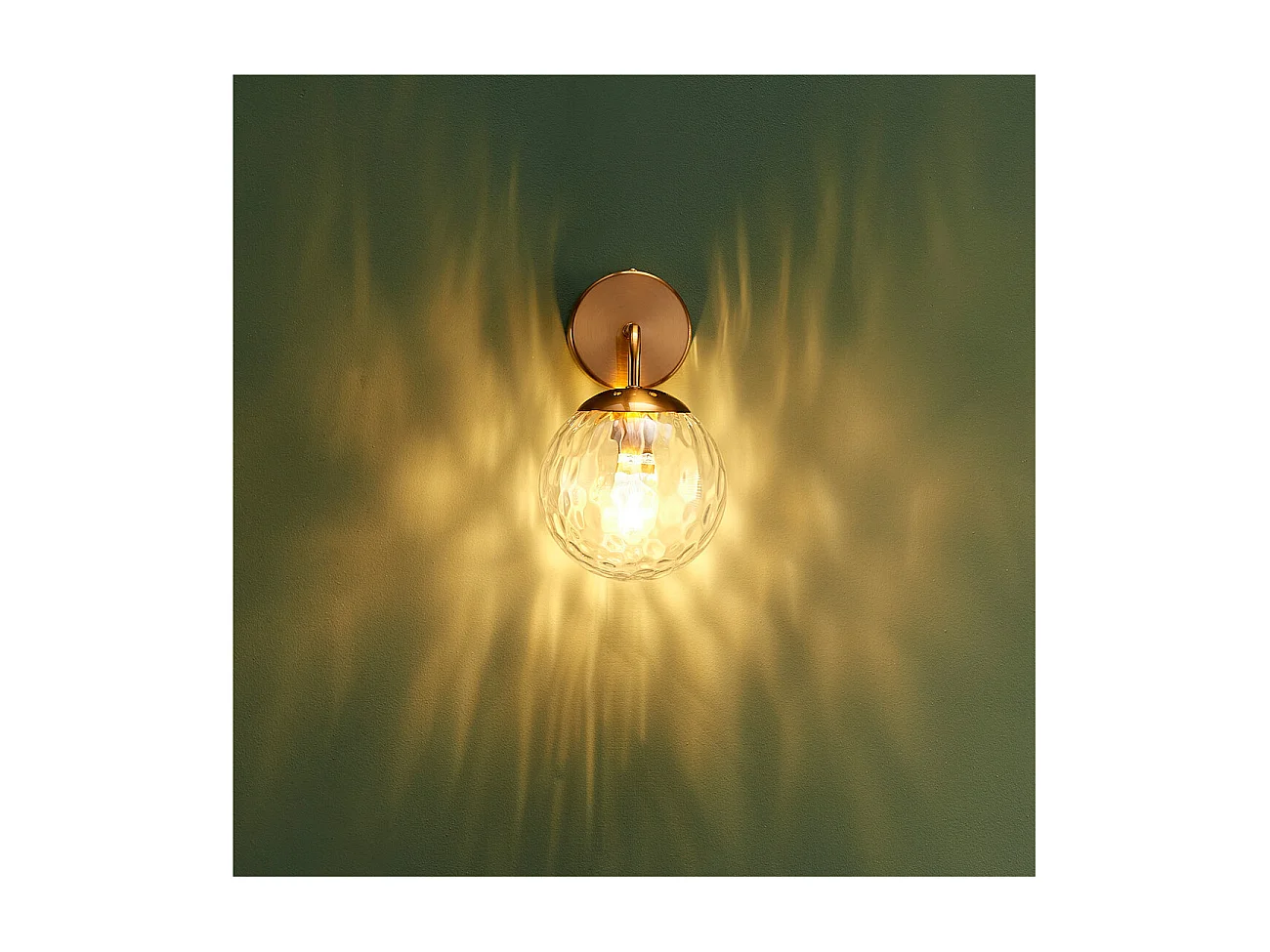 Applique murale boule de verre texturé - Winoa