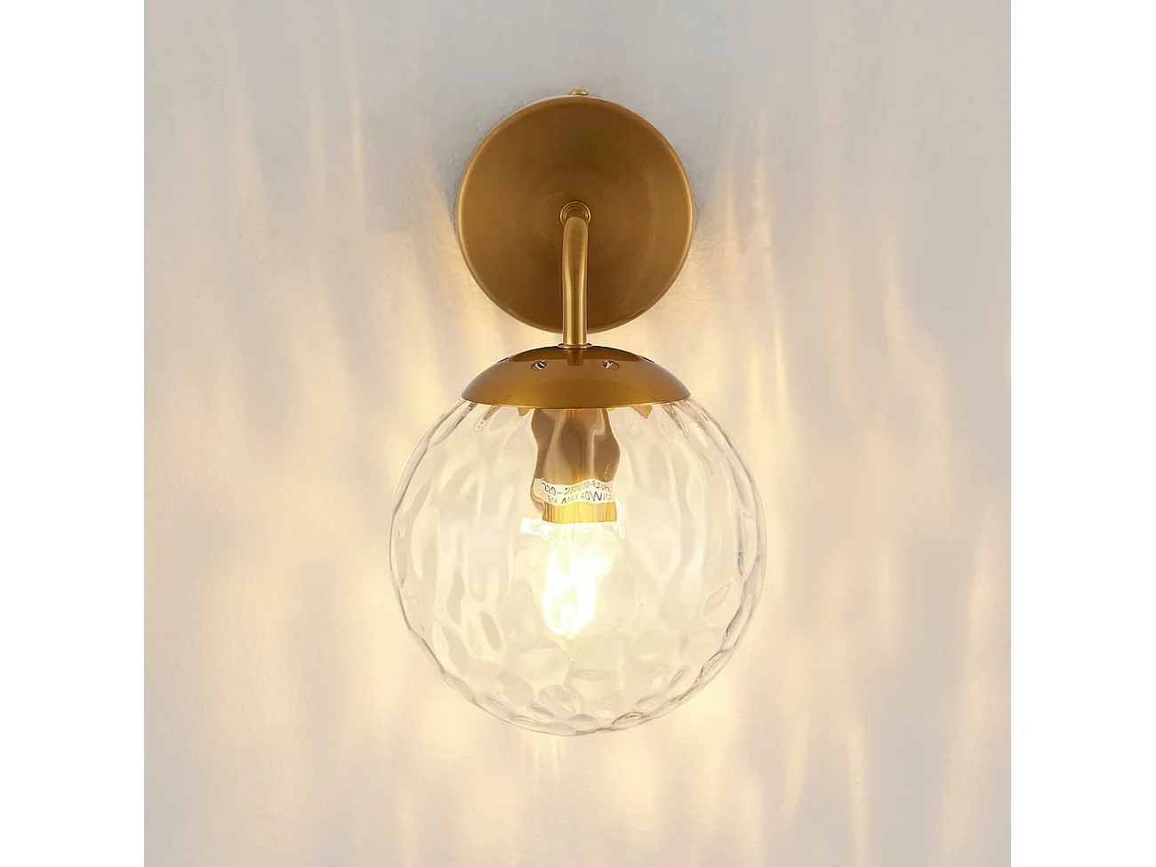 Applique murale boule de verre texturé - Winoa