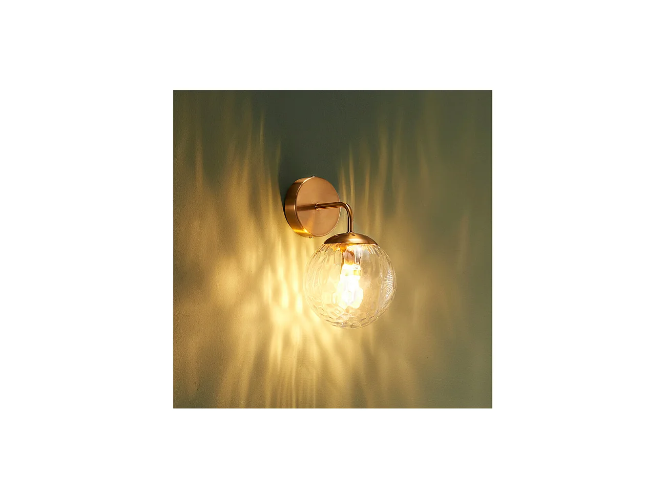 Applique murale boule de verre texturé - Winoa