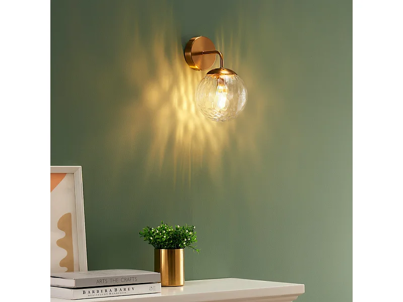 Applique murale boule de verre texturé - Winoa