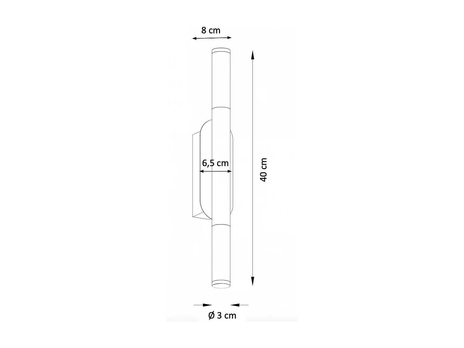 Applique LED  double éclairage doré - Barletta