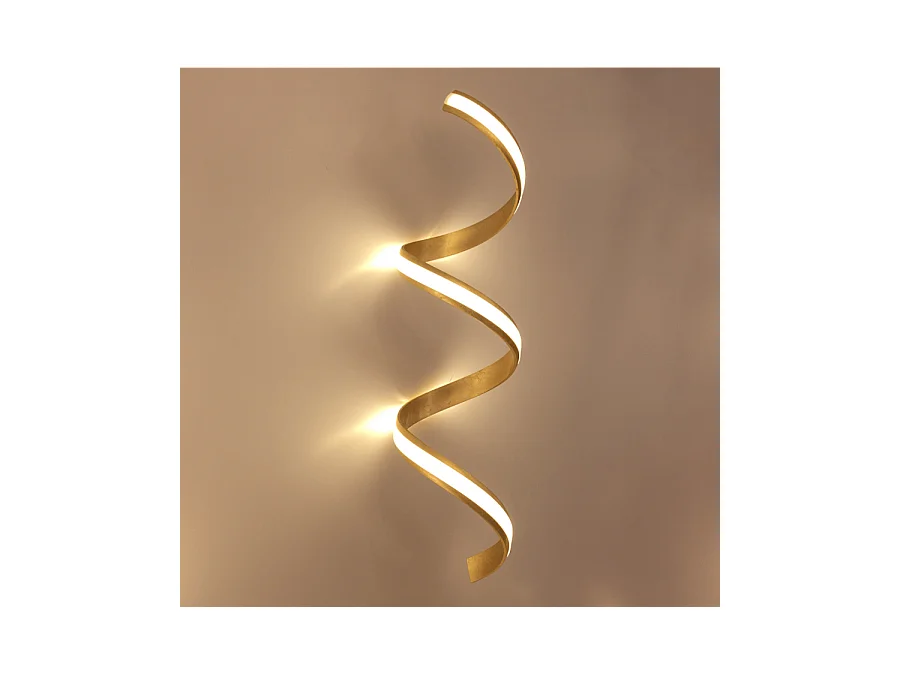 Grande applique ou plafonnier spirale effet feuille d'or - Millenium