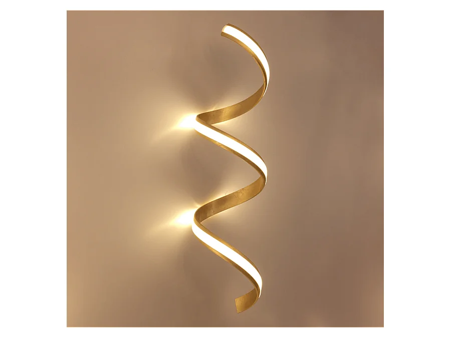 Grande applique ou plafonnier spirale effet feuille d'or - Millenium